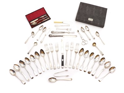 Lot 38 - A collection of silver flatware