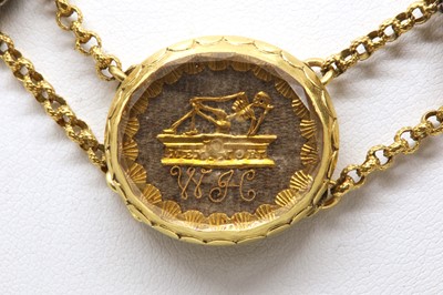 Lot 2 - A necklace composed of nine 17th and 18th century ‘Stuart crystal’ memorial slides
