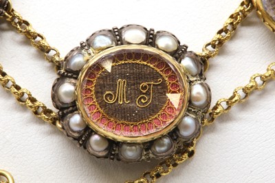 Lot 2 - A necklace composed of nine 17th and 18th century ‘Stuart crystal’ memorial slides
