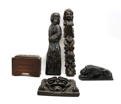 Lot 232 - A folk art treen letterbox