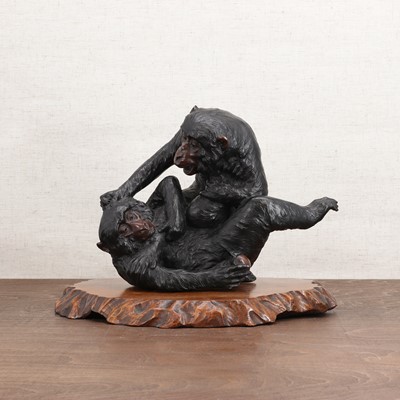 Lot 274 - A Japanese bronze okimono