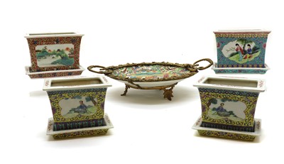 Lot 83 - A Chinese canton enamel porcelain plate