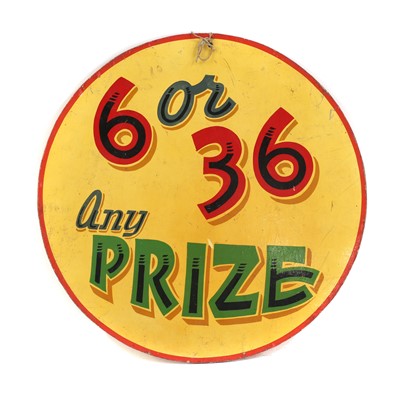 Lot 145 - A painted fairground arcade sign