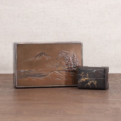 Lot 291 - A Japanese silver cigarette box