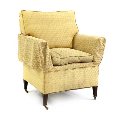 Lot 455 - An Edwardian upholstered armchair
