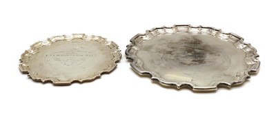 Lot 6 - A silver presentation salver