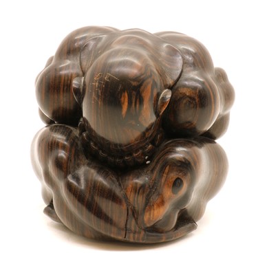 Lot 212A - A Far Eastern macassar ebony model