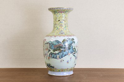 Lot 445 - A large Chinese famille rose vase