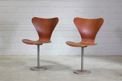 Lot 269 - A pair of Danish teak 'Butterfly' auditorium chairs
