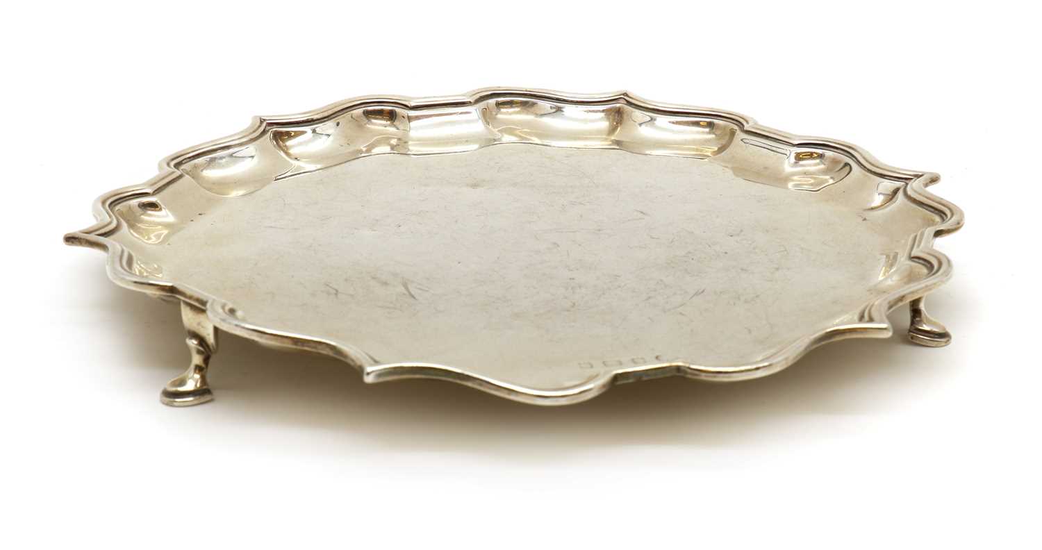 Lot 16 - A silver salver