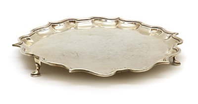 Lot 16 - A silver salver