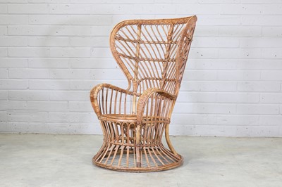 Lot 495 - An Italian wicker armchair