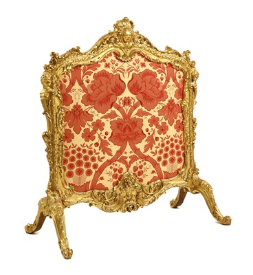 Lot 413 - A giltwood firescreen
