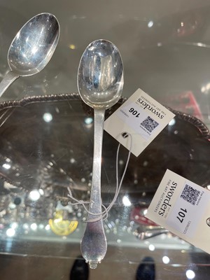 Lot 106 - A William III East Anglian provincial silver trefid spoon