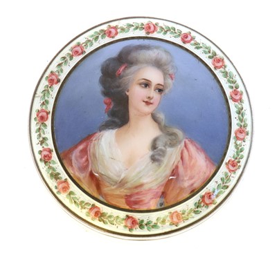 Lot 13 - A Continental silver and guilloche enamel box