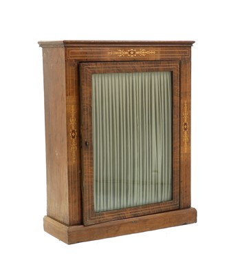 Lot 339 - A Victorian walnut and inlaid pier cabinet