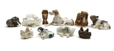 Lot 120 - A collection of Royal Copenhagen porcelain figures