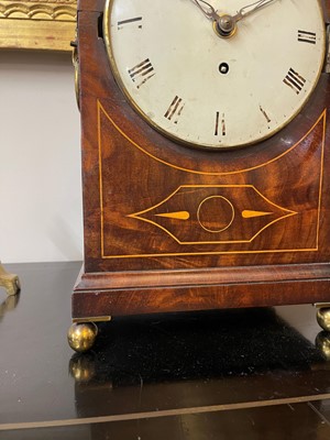 Lot 275 - A Regency mahogany and inlaid bracket clock