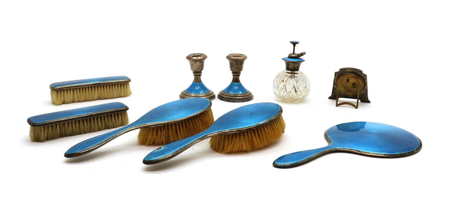 Lot 39 - A silver dressing table set