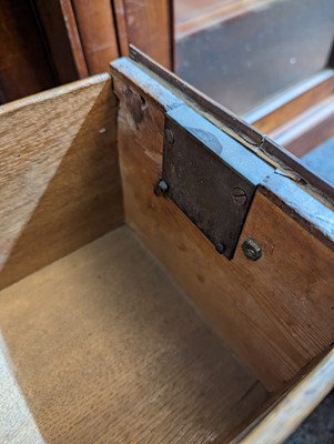Lot 34 - A George II walnut and feather-banded kneehole desk