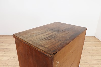 Lot 34 - A George II walnut and feather-banded kneehole desk