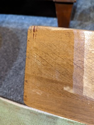 Lot 34 - A George II walnut and feather-banded kneehole desk