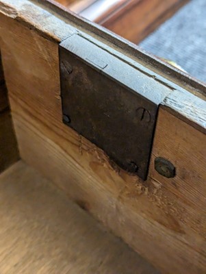 Lot 34 - A George II walnut and feather-banded kneehole desk