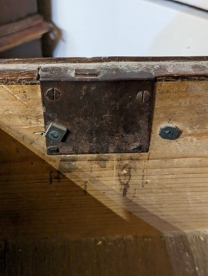 Lot 34 - A George II walnut and feather-banded kneehole desk
