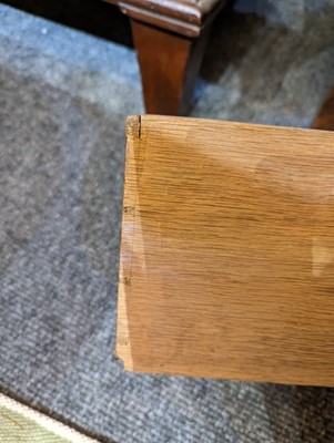 Lot 34 - A George II walnut and feather-banded kneehole desk