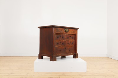 Lot 345 - A George I walnut and feather-banded architect's desk