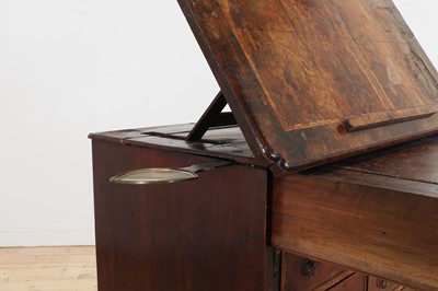 Lot 345 - A George I walnut and feather-banded architect's desk