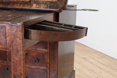Lot 345 - A George I walnut and feather-banded architect's desk