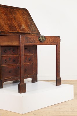 Lot 345 - A George I walnut and feather-banded architect's desk