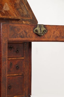 Lot 345 - A George I walnut and feather-banded architect's desk