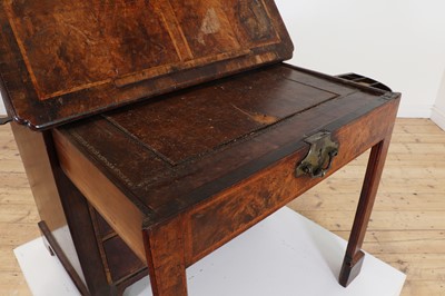 Lot 345 - A George I walnut and feather-banded architect's desk