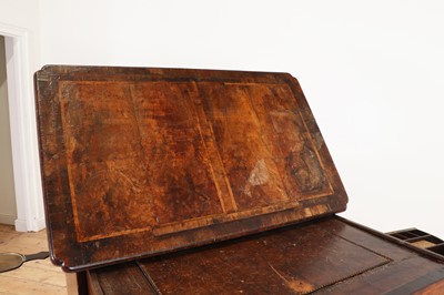 Lot 345 - A George I walnut and feather-banded architect's desk