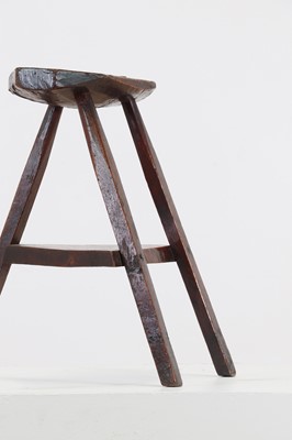 Lot 390 - An elm and oak vernacular stool