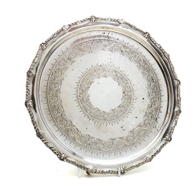 Lot 64 - A Victorian silver salver