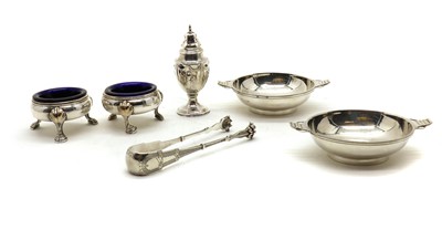 Lot 62 - A pair of twin-handled silver dishes