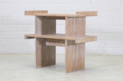 Lot 211 - An Art Deco limed oak console table