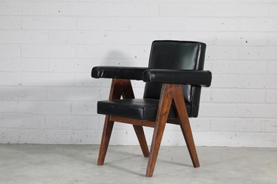 Lot 316 - A teak 'Committee' armchair