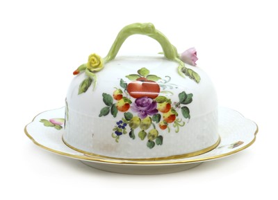 Lot 129 - A Herend porcelain butter dish