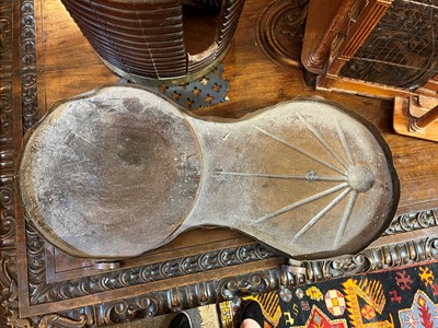 Lot 379 - Two large leather flagons or blackjacks