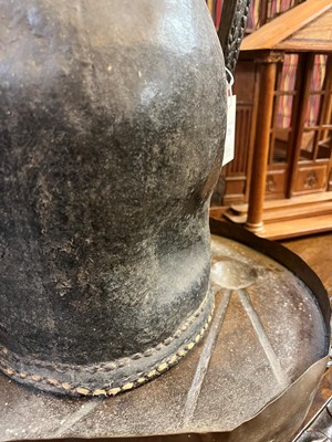 Lot 379 - Two large leather flagons or blackjacks