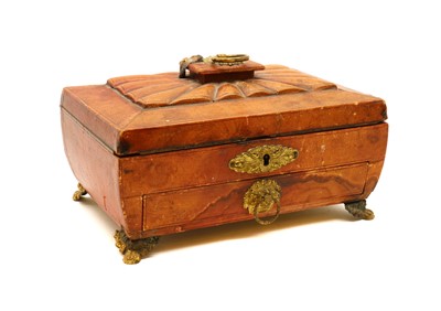 Lot 302 - A leather jewellery box
