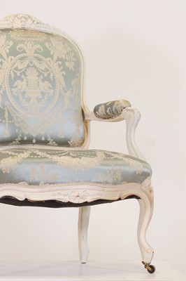 Lot 277 - A pair of Louis XVI-style painted fauteuils