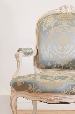 Lot 277 - A pair of Louis XVI-style painted fauteuils