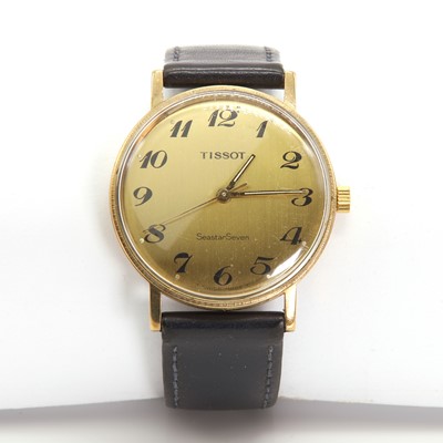 Lot 516 - A gentlemen's 9ct gold Tissot Sea Star Seven mechanical watch