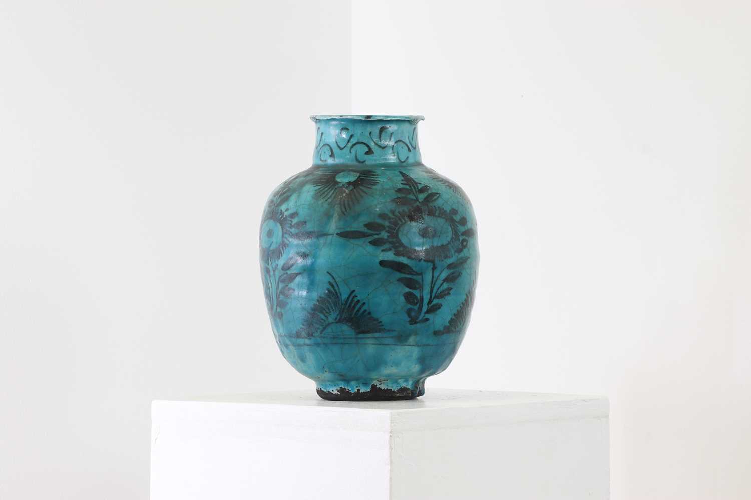 Lot 178 - A Kashan ware vase