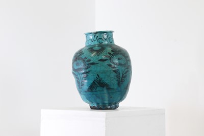 Lot 178 - A Kashan ware vase